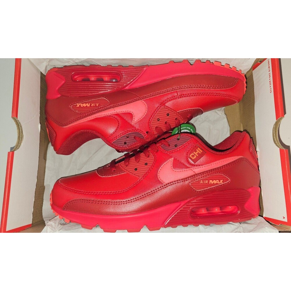 Nike Air MAX 90 Chicago University Red Shoes Sneakers Men's 10.5 DH0146-600 12W